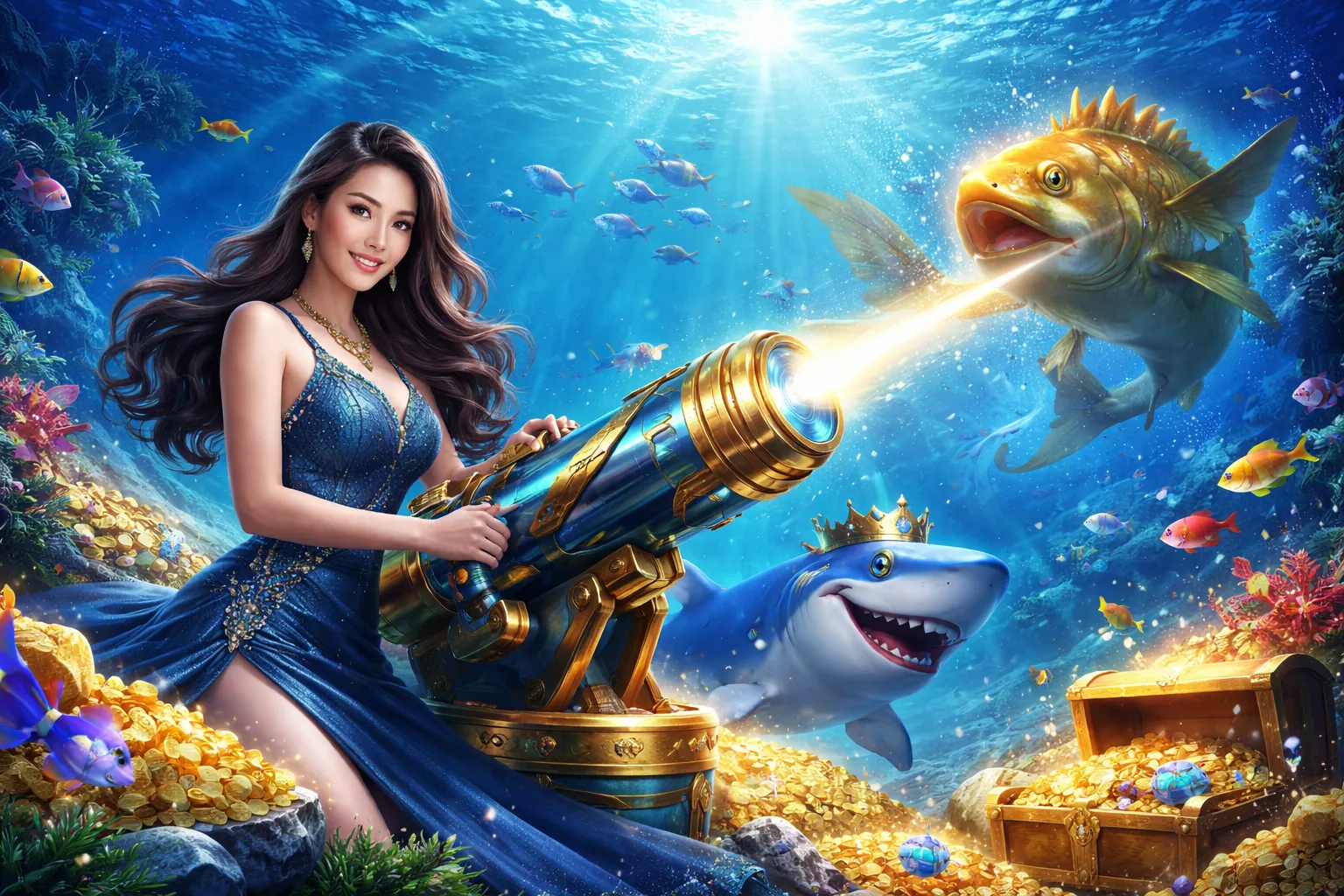 Hình ảnh game bắn cá MCW77 với đồ họa sống động
